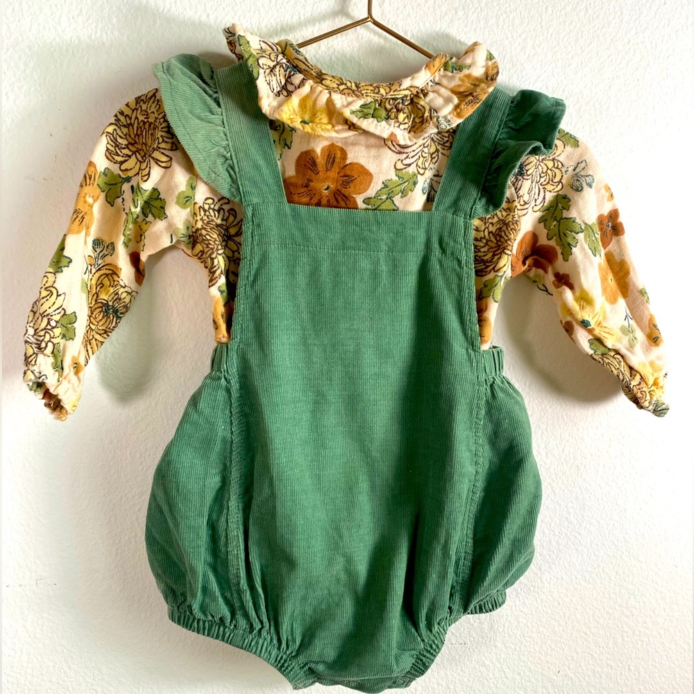 Angel Dear Floral Romper Set size 3/6 Months